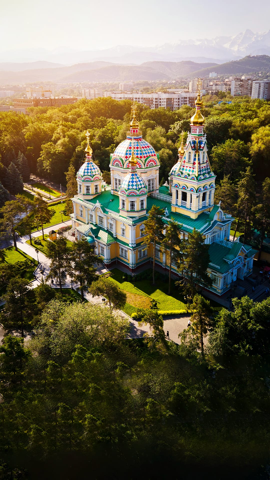 Arrive in Almaty. Travel from India to Kazakhstan.